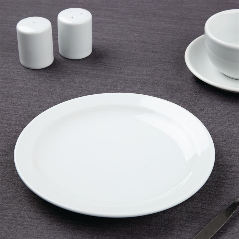  Athena Hotelware runde Teller mit schmalem Rand 20,5cm 