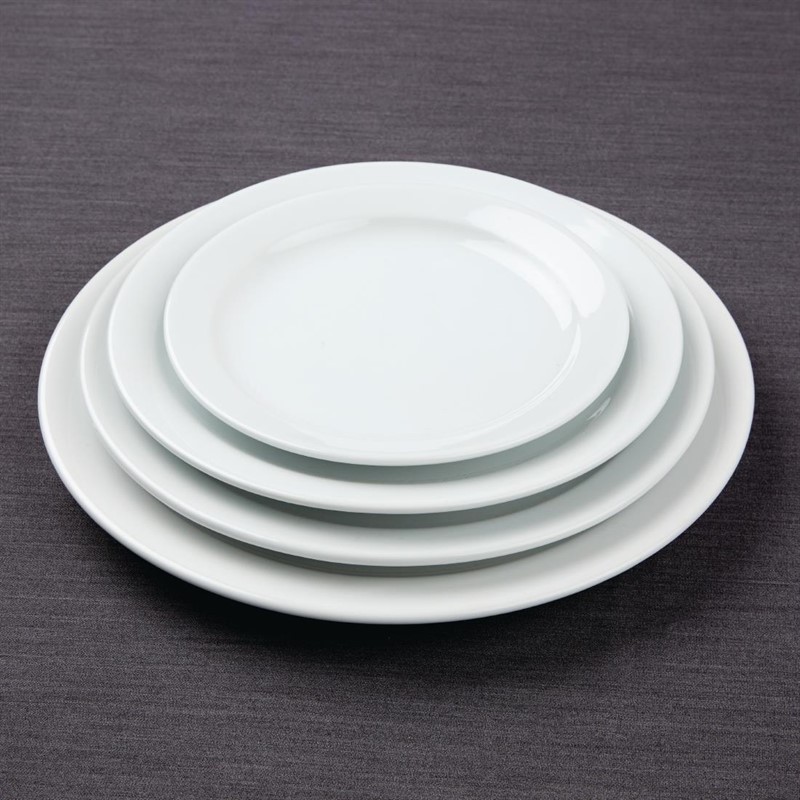  Athena Hotelware runde Teller mit schmalem Rand 20,5cm 