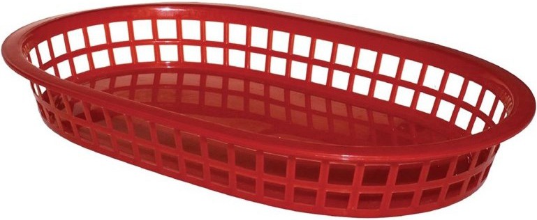  Olympia ovale Servierk&ouml;rbe Kunststoff rot 