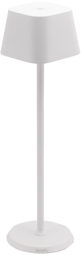  Securit Wei&szlig;e dimmbare LED-Tischleuchte Georgina inkl. magnetischem Ladekabel 