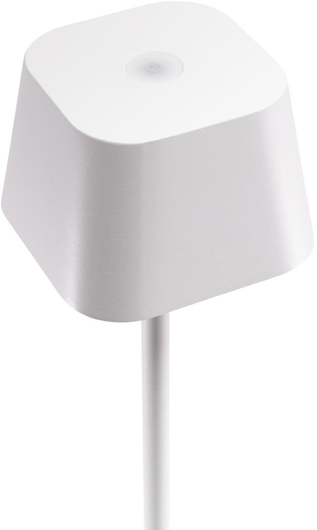  Securit Wei&szlig;e dimmbare LED-Tischleuchte Georgina inkl. magnetischem Ladekabel 