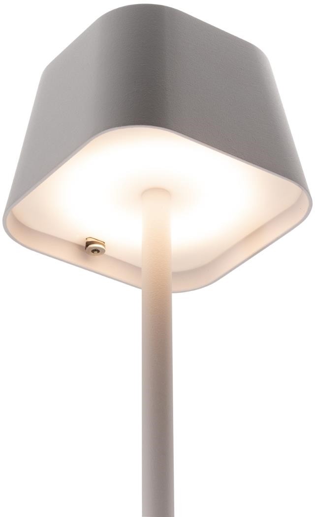  Securit Wei&szlig;e dimmbare LED-Tischleuchte Georgina inkl. magnetischem Ladekabel 