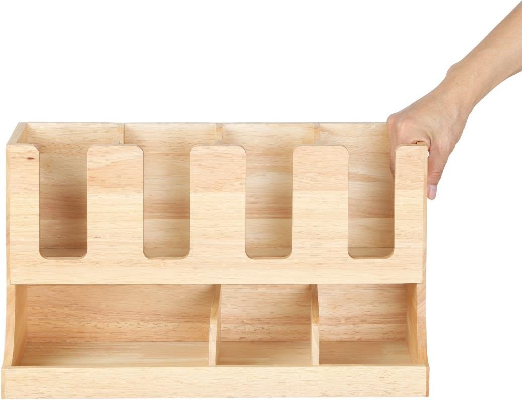  Olympia Tassen- und Gew&uuml;rzstation aus Hevea-Holz 450x120x240mm 