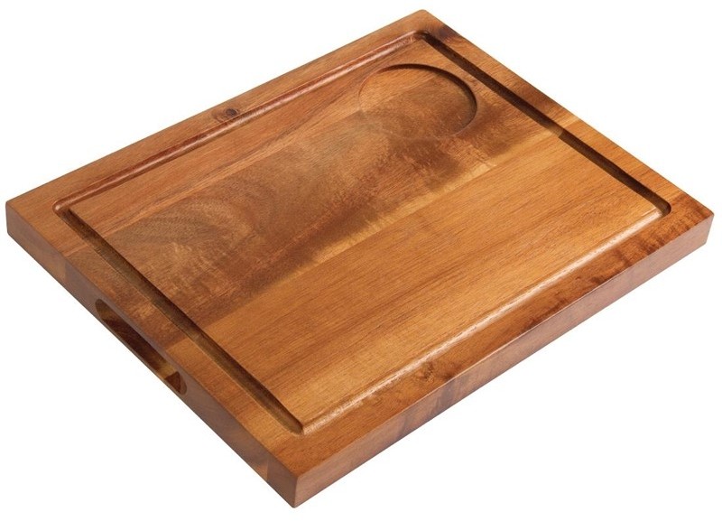  Olympia Steakbrett Akazienholz mit Aussparung 31 x 24cm 