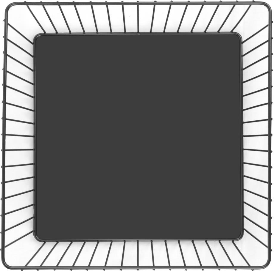  Olympia Draht-Pr&auml;sentationstablett f&uuml;r Speisen, quadratisch, schwarz, 280 x 280 x 100 mm 