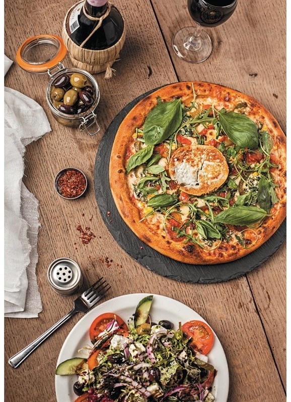  Olympia Pizzabrett aus Schiefer 33cm 