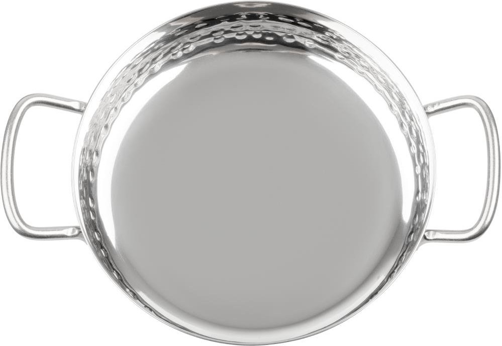  Olympia Tischpr&auml;sentationsschale Edelstahl geh&auml;mmert 125mm 