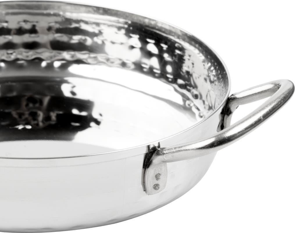  Olympia Tischpr&auml;sentationsschale Edelstahl geh&auml;mmert 125mm 