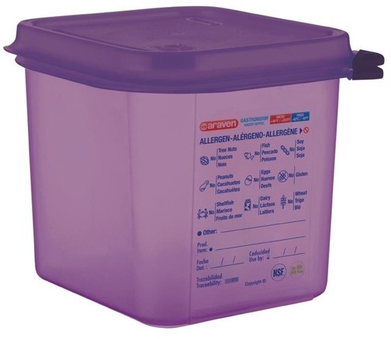  Araven GN1/6 Lebensmittelbeh&auml;lter aus Silikon 2,6L 