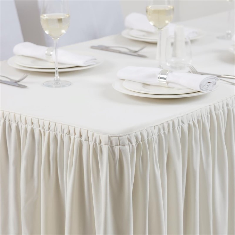  Gastronoble Kombi-Skirting mit Plisseefalten schwarz 