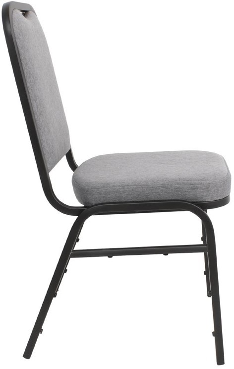  Bolero Bankettstühle mit quadratischer Lehne grau 
