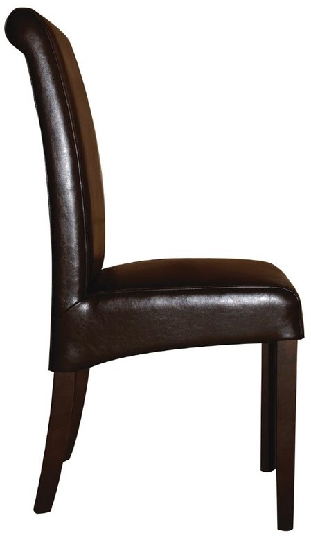 Bolero Esszimmerstühle mit runder Rückenlehne Kunstleder dunkelbraun 