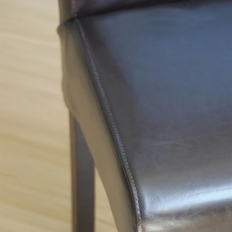  Bolero Esszimmerstühle mit runder Rückenlehne Kunstleder dunkelbraun 