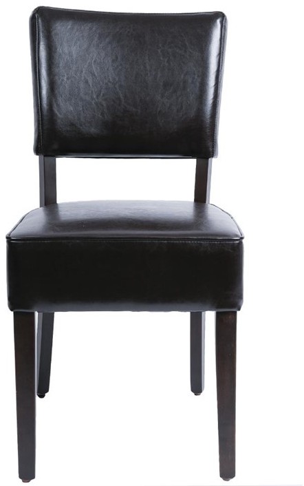  Bolero Esszimmerstühle mit tiefem Sitz Kunstleder dunkelbraun 