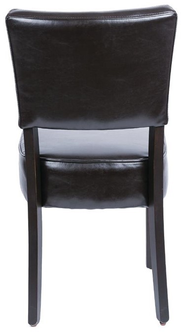  Bolero Esszimmerstühle mit tiefem Sitz Kunstleder dunkelbraun 