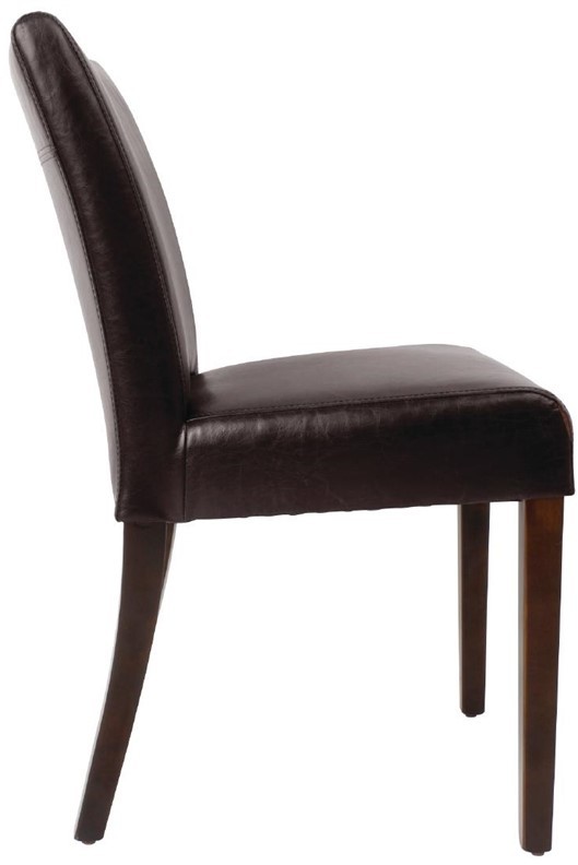  Bolero Esszimmerstühle mit breiter Rückenlehne Kunstleder dunkelbraun 