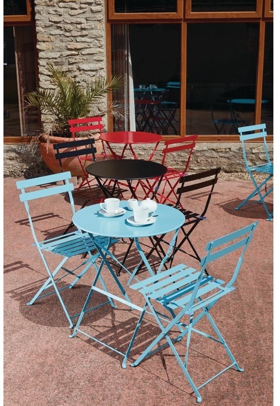  Bolero klappbare Terrassenst&uuml;hle Stahl schwarz 