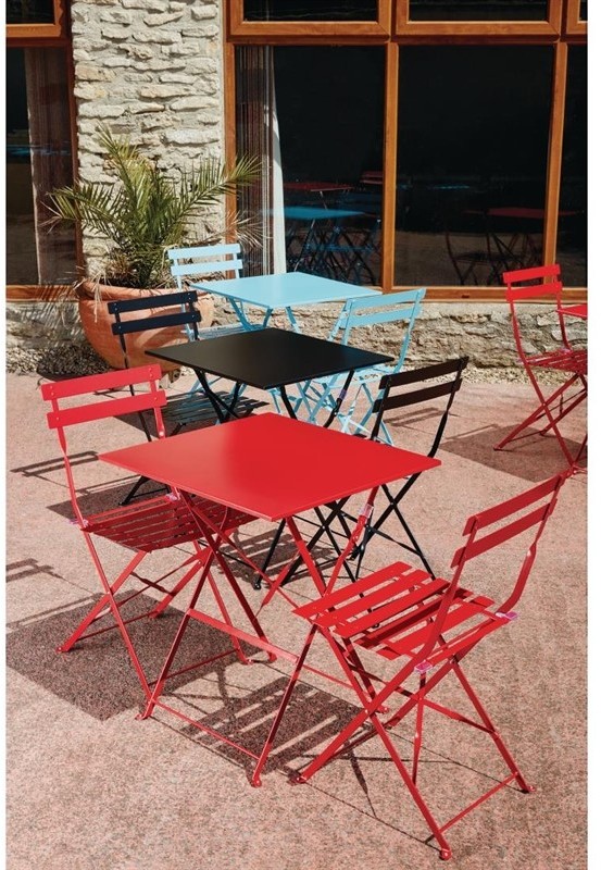  Bolero klappbare Terrassenst&uuml;hle Stahl schwarz 