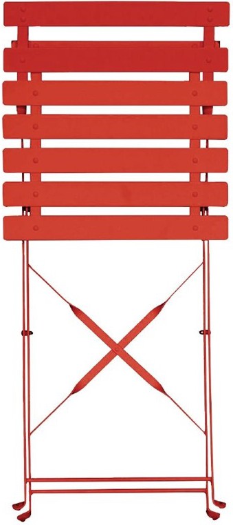  Bolero klappbare Terrassenstühle Stahl rot 