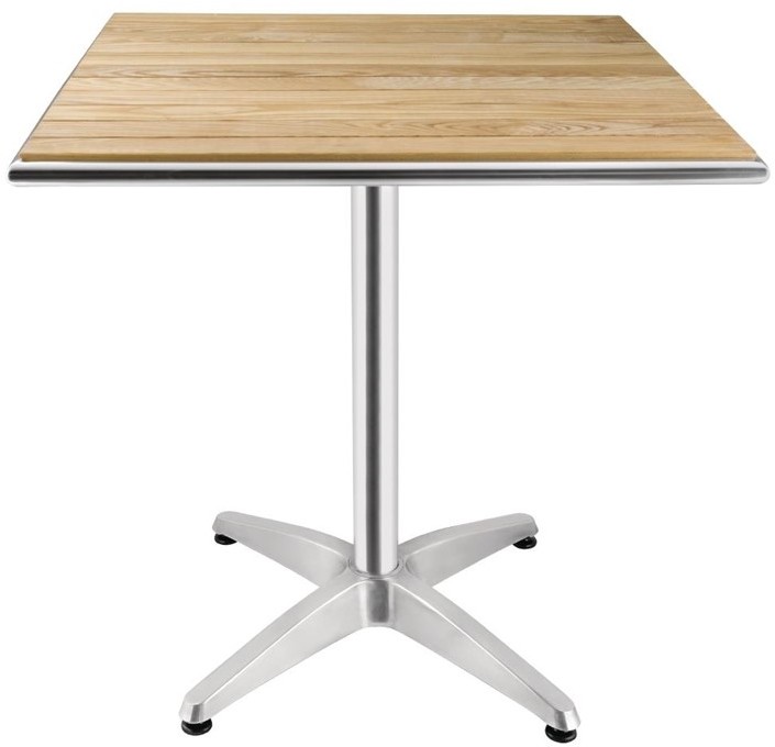  Bolero quadratischer Tisch Eschenholz 1 Bein 70cm 