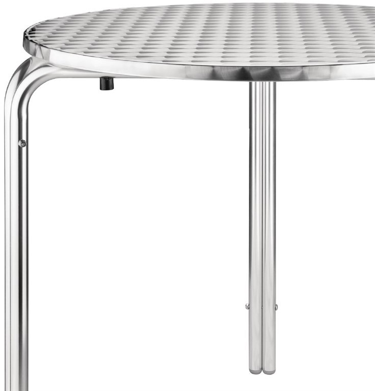  Bolero runder Bistrotisch Edelstahl 3 Beine 70cm 