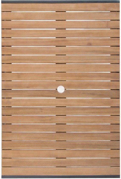  Bolero rechteckiger Stahl- und Akazienholztisch 120x80cm 