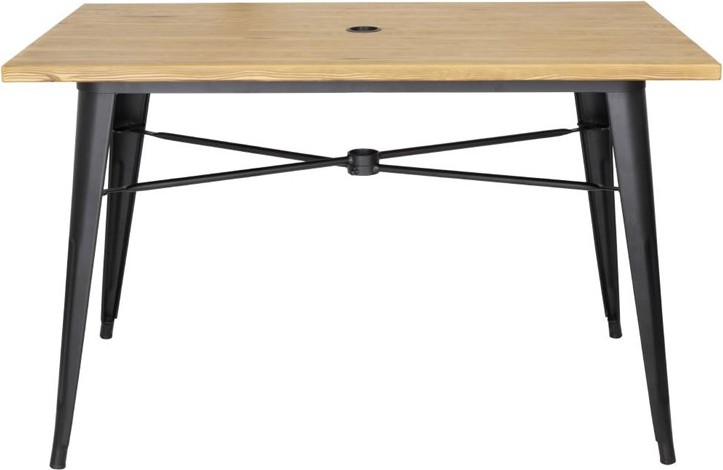  Bolero Kompletter Outdoor Tisch 120x76x76cm Helles Holz 