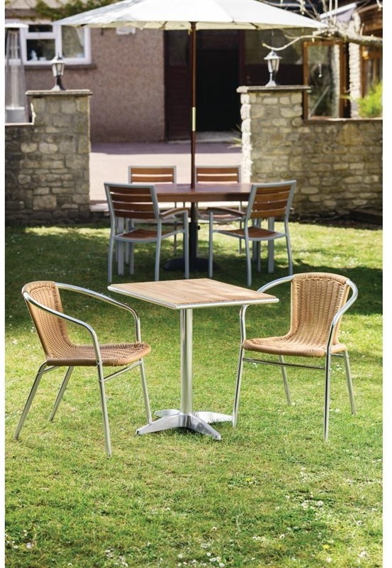  Bolero quadratischer Tisch Eschenholz 1 Bein 60cm 