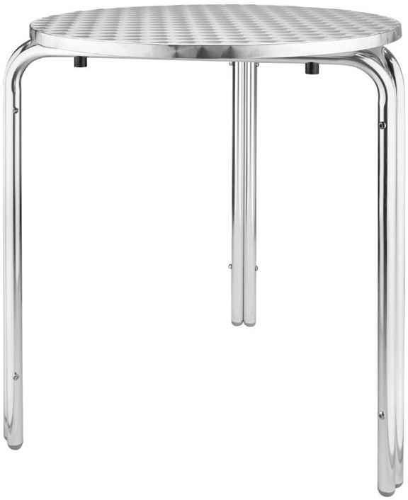  Bolero runder Bistrotisch Edelstahl 3 Beine 60cm 