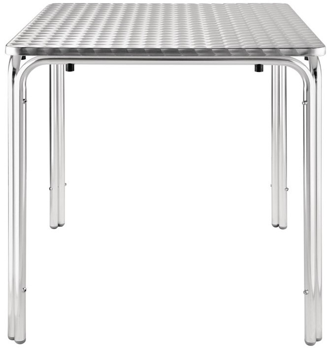  Bolero quadratischer Bistrotisch Edelstahl 4 Beine 70cm 