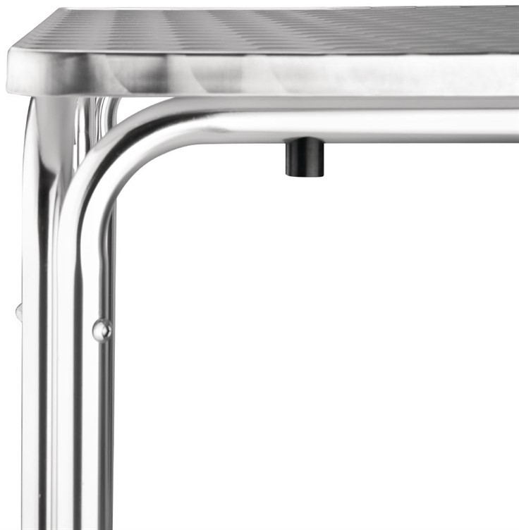  Bolero quadratischer Bistrotisch Edelstahl 4 Beine 70cm 