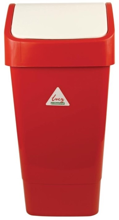  SYR Abfalleimer mit Schwingdeckel rot 50L 
