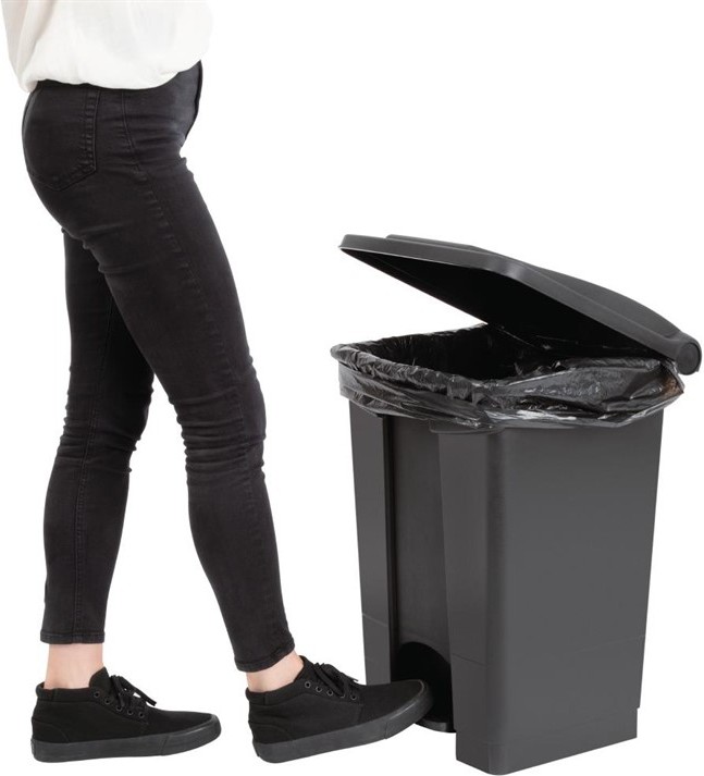  Jantex K&uuml;chenpedaleimer schwarz 45L 