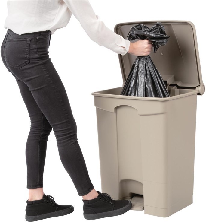  Jantex K&uuml;chenpedaleimer beige 65L 