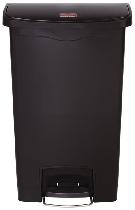  Rubbermaid Slim Jim Front Step Pedaleimer schwarz 50L 