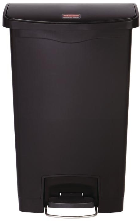  Rubbermaid Slim Jim Front Step Pedaleimer schwarz 50L 
