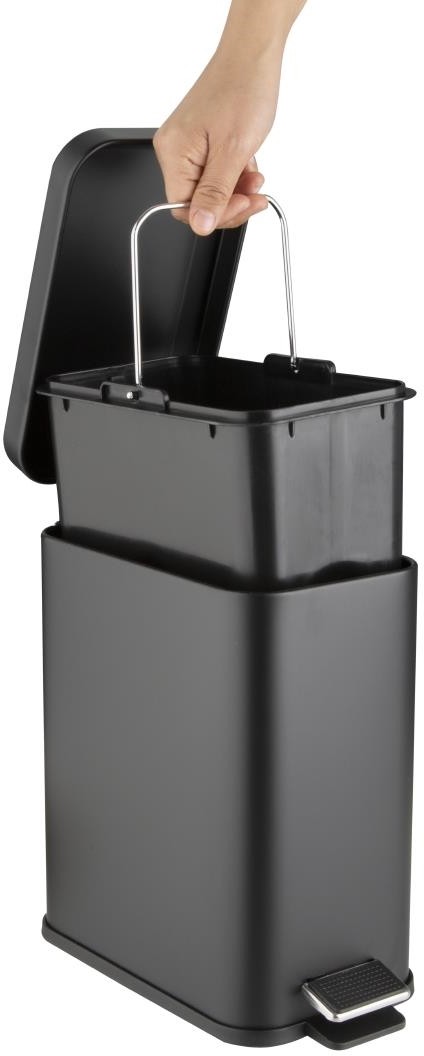  Jantex Schmaler Waschraum M&uuml;lleimer Schwarz 5Ltr 