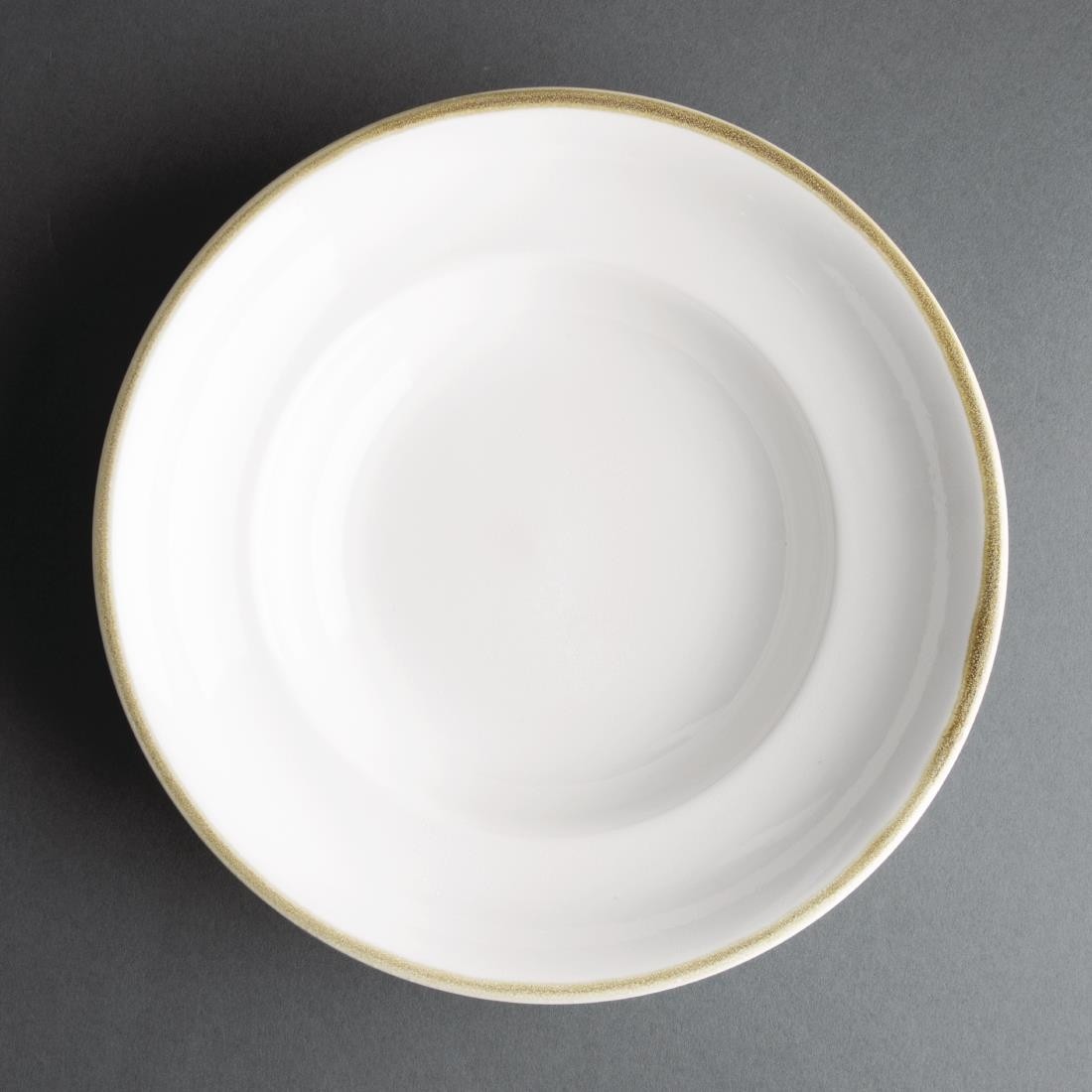  Olympia Kiln Pasta Sch&uuml;ssel Kreide 250mm 340ml (4 St&uuml;ck) 