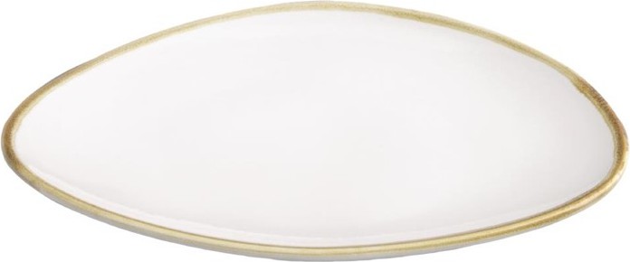  Olympia Kiln dreieckige Teller Kreidewei&szlig; 23cm (6 St&uuml;ck) 