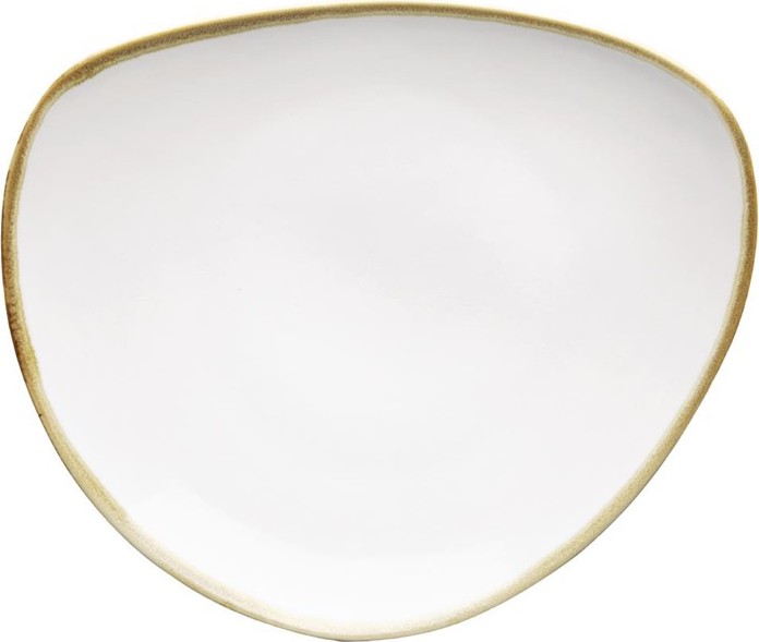  Olympia Kiln dreieckige Teller Kreidewei&szlig; 23cm (6 St&uuml;ck) 