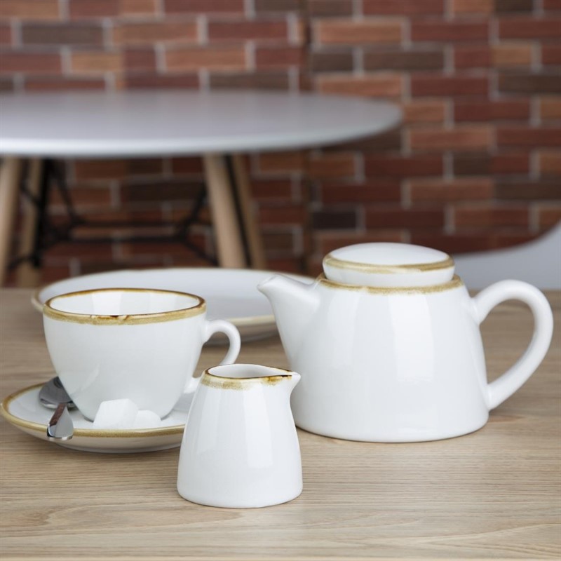  Olympia Kiln Cappuccinotassen Kreidewei&szlig; 23cl (6 St&uuml;ck) 