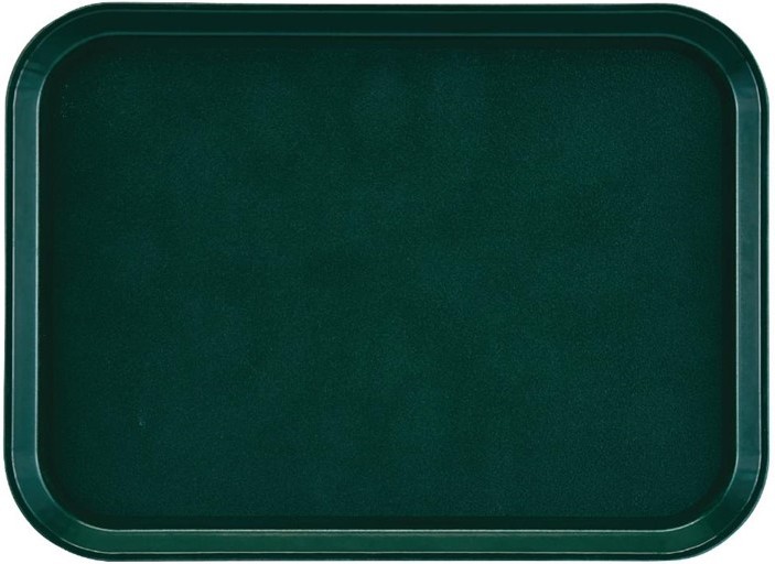  Cambro Epictread rechteckiges rutschfestes Fiberglastablett dunkelgr&uuml;n 41,5x30,5cm 