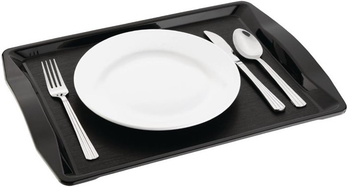  Kristallon Fast-Food-Tablett schwarz 42 x 30,5cm 