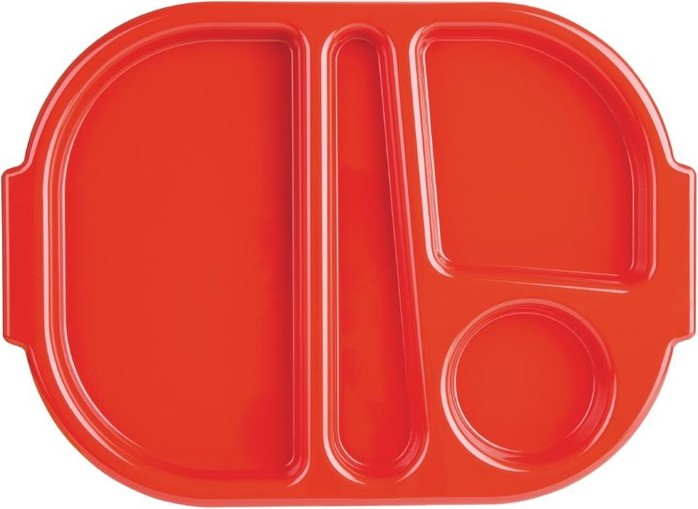  Kristallon Kleines Men&uuml;tablett aus Polycarbonat rot 32,2cm 