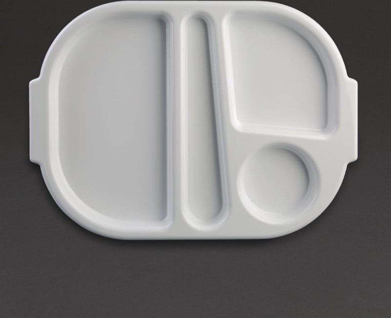  Olympia Kristallon Tabletts mit Fächern 37,5x27,8cm weiß 