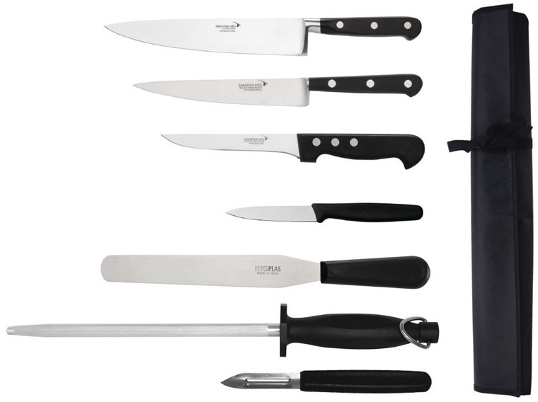  Deglon Sabatier 7-teiliges Messerset und Tasche 