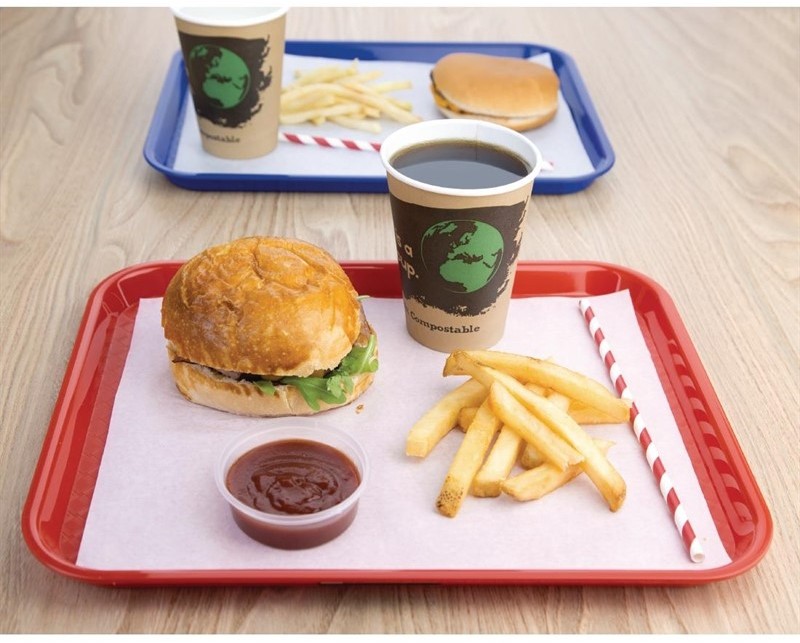  Kristallon Fast-Food-Tablett rot 34,5 x 26,5cm 