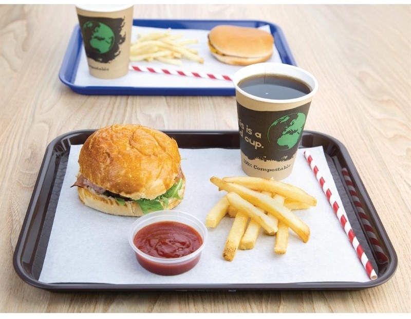  Kristallon Fast-Food-Tablett braun 34,5 x 26,5cm 