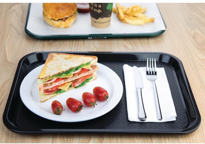  Kristallon Fast-Food-Tablett schwarz 41,5 x 30,5cm 