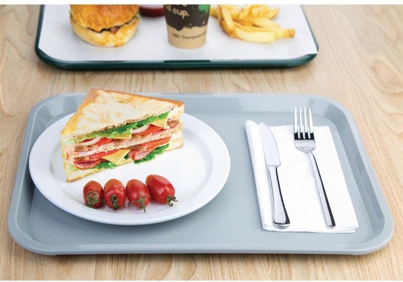  Kristallon Fast-Food-Tablett grau 41,5 x 30,5cm 